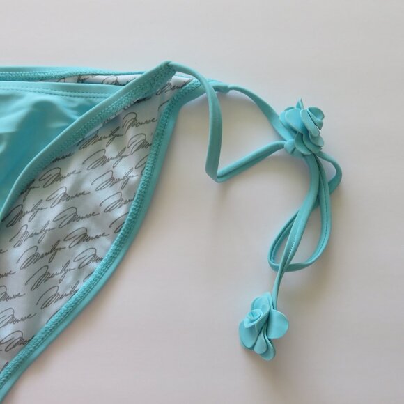 (#U-2) MARILYN MONROE Teal BOHO Swim BIKINI Bottom Size M - Picture 3 of 7